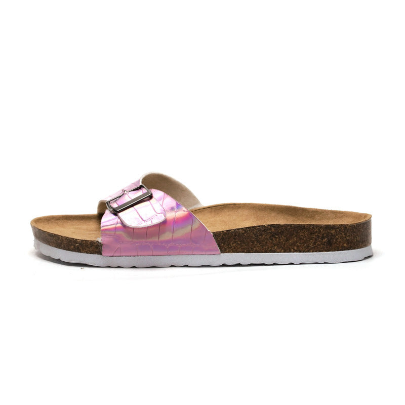 Women’s Trendy Cork Slippers & Sandals | Comfortable Beach Slides with Arch Support for Casual Wear