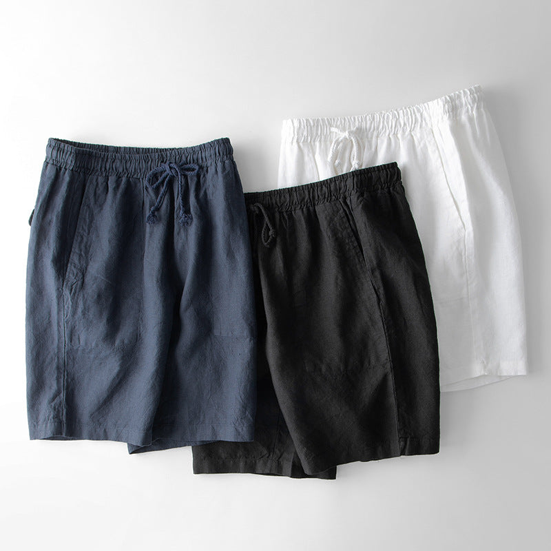 Men Linen Shorts | Straight Fit Summer Shorts | Breathable Casual Beach Wear