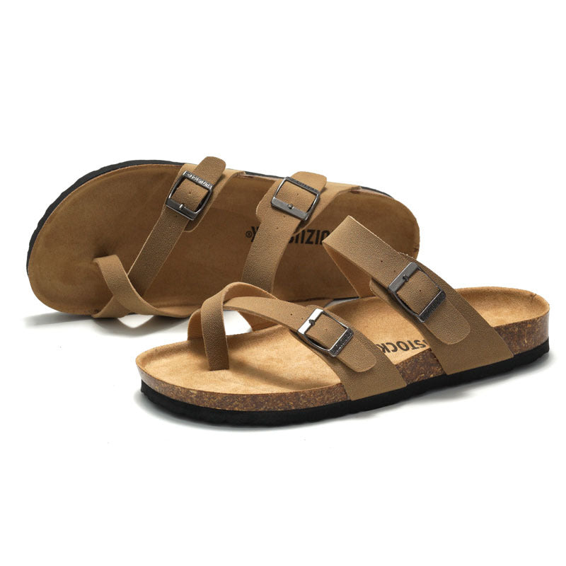Women’s Cork Trendy Summer Sandals | Comfortable Outdoor Casual Slides for Travel, Beach and Everyday Wear