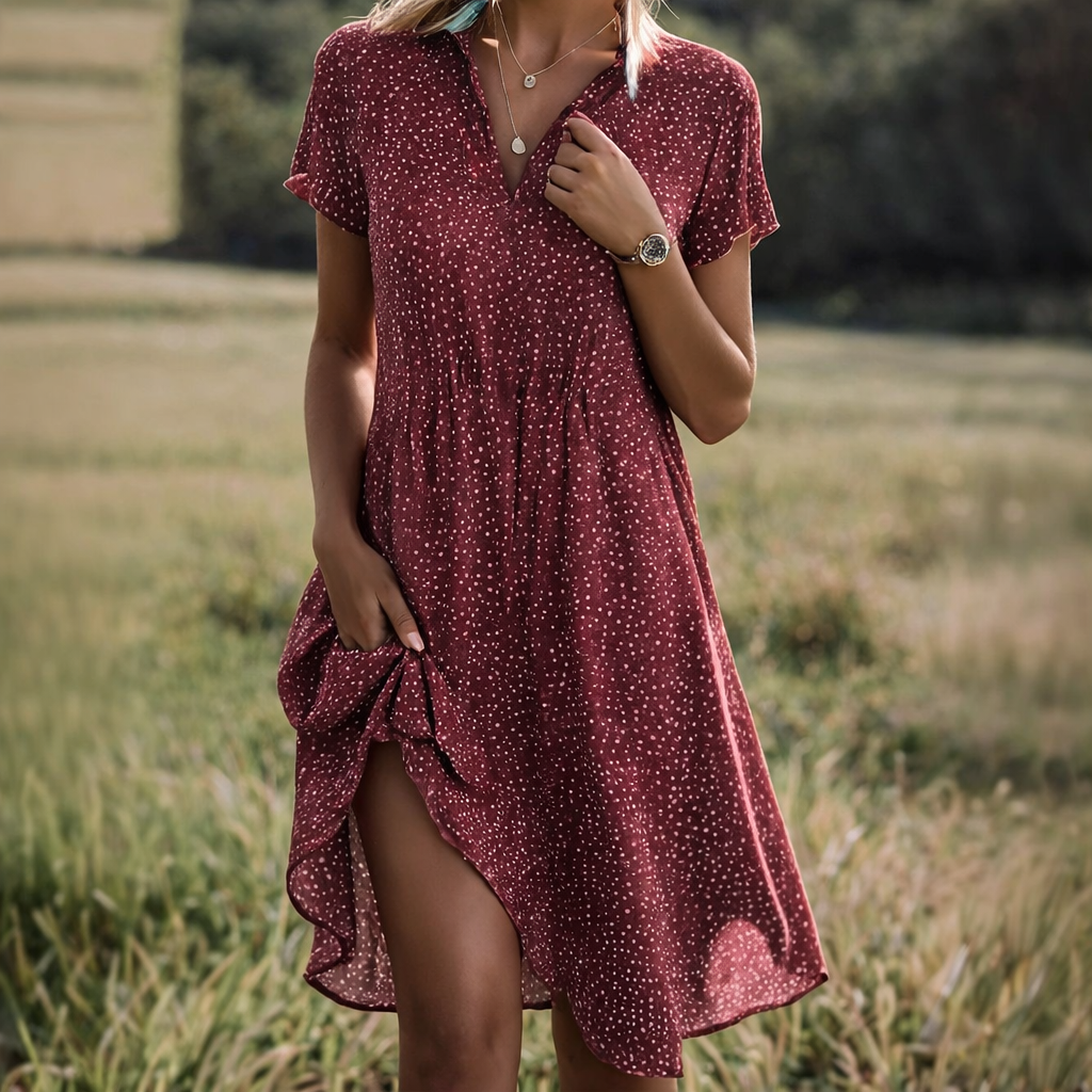 Women’s Boho Floral Summer Dress | Lightweight Flowy Beach Vacation Dress for Casual and Holiday Wear