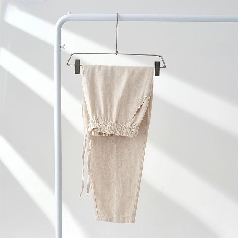 Men Linen Pants | Loose Fit Summer Trousers | Lightweight Breathable Casual Wear