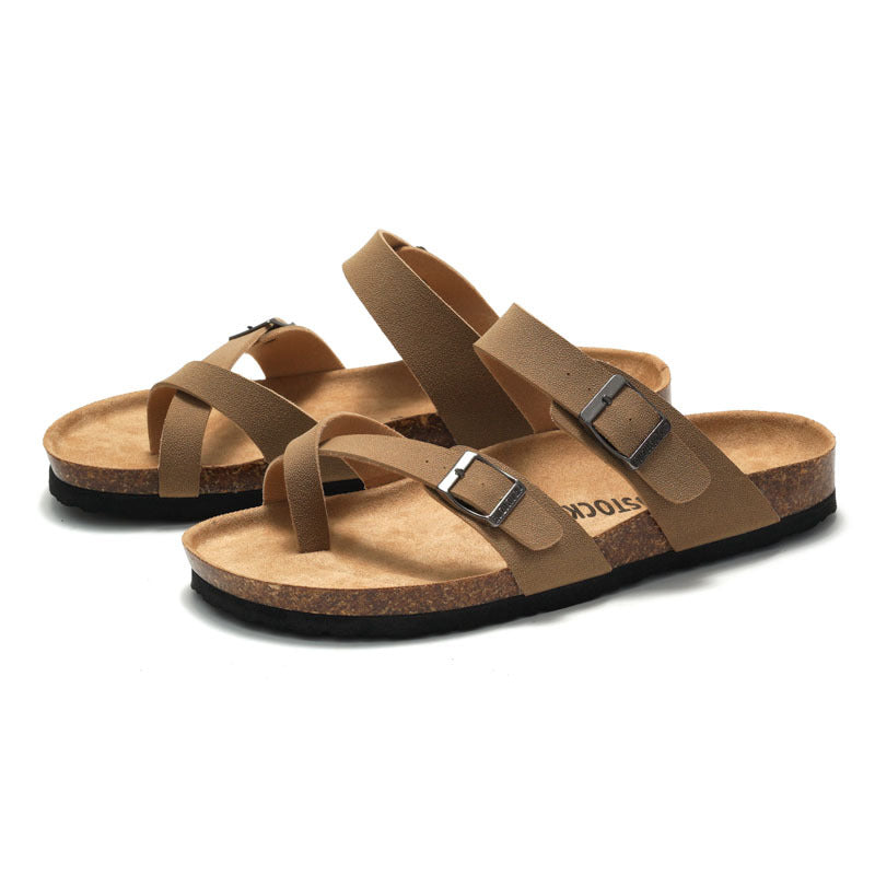 Women’s Cork Trendy Summer Sandals | Comfortable Outdoor Casual Slides for Travel, Beach and Everyday Wear