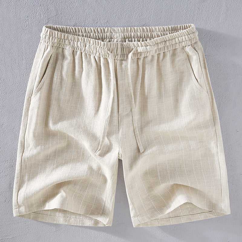 Men Striped Linen Shorts | Breathable Summer Shorts | Casual Beach Wear